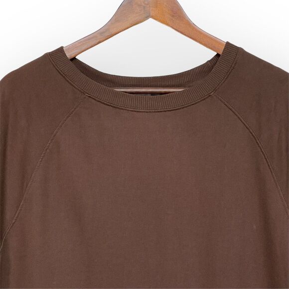 Cloth by Design T-Shirt Dress Women Size M Brown Crew Neck 100% Cotton - Picture 7 of 12
